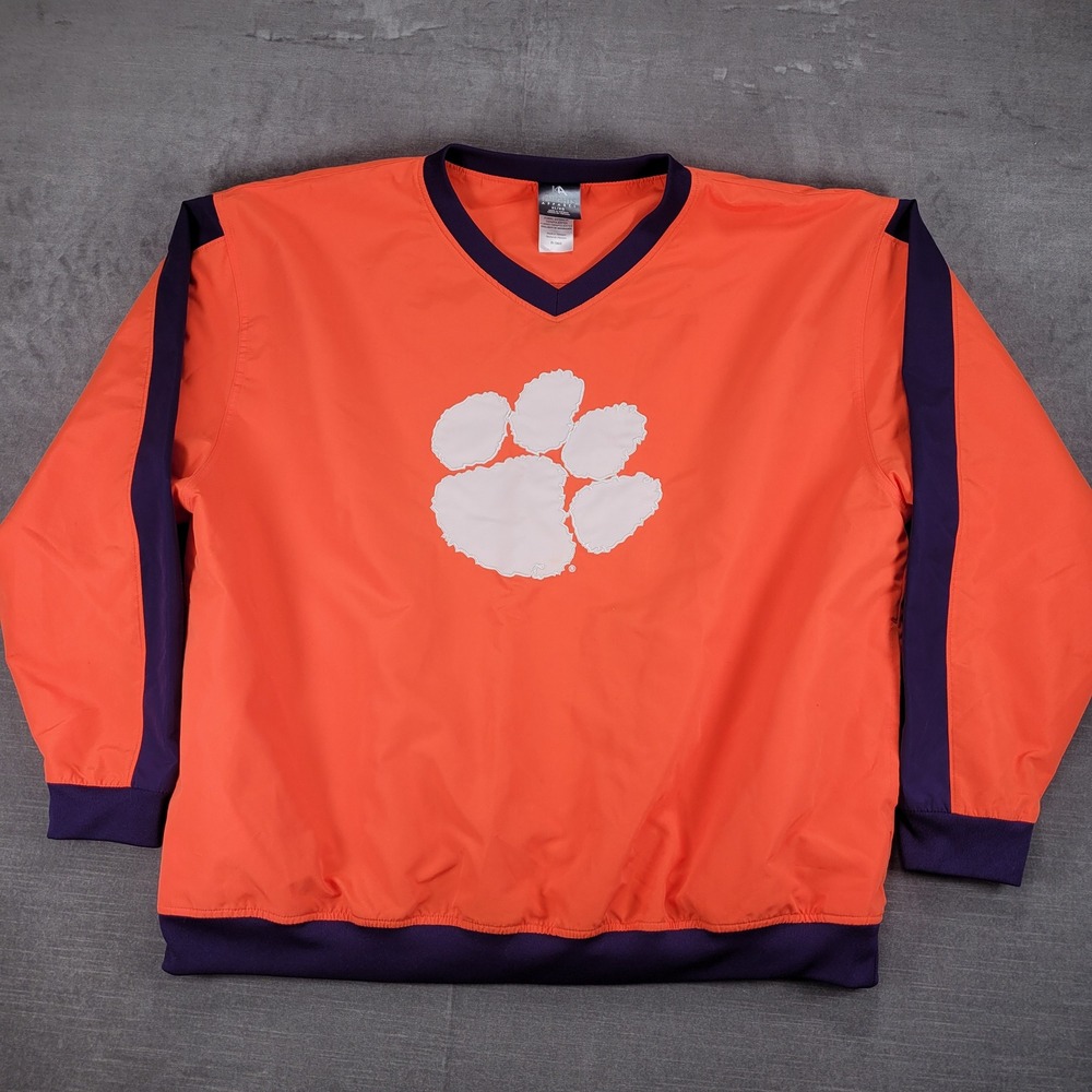 Clemson Tigers Pullover Y2K Windbreaker NCAA Orange Purple Knights Apparel
